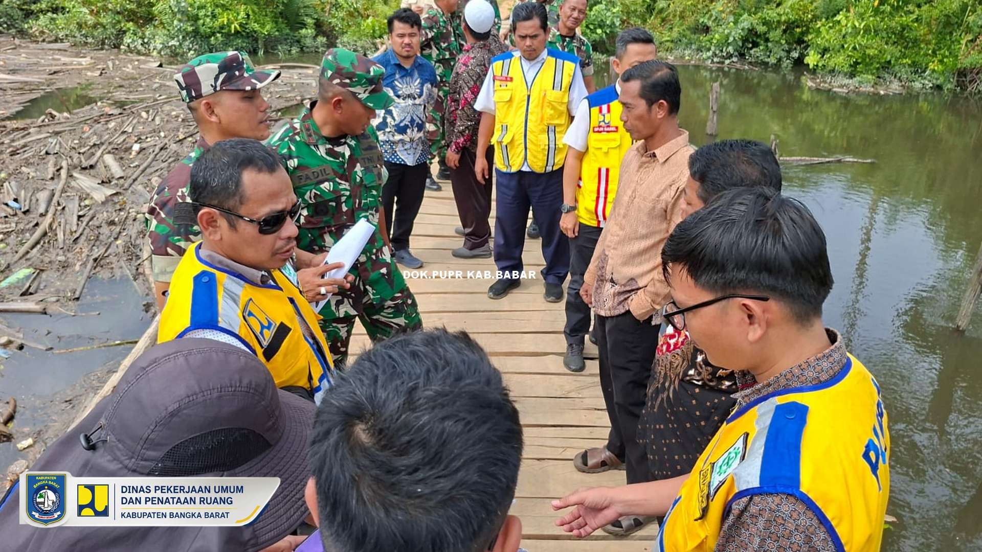 Survei rencana usulan pembangunan jembatan sinergi Pemkab Bangka Barat dengan TNI AD dan di dampingi BPJN Bangka Belitung-2026
