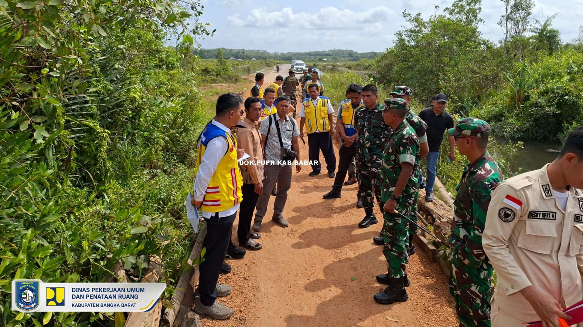 Survei rencana usulan pembangunan jembatan sinergi Pemkab Bangka Barat dengan TNI AD dan di dampingi BPJN Bangka Belitung-2026