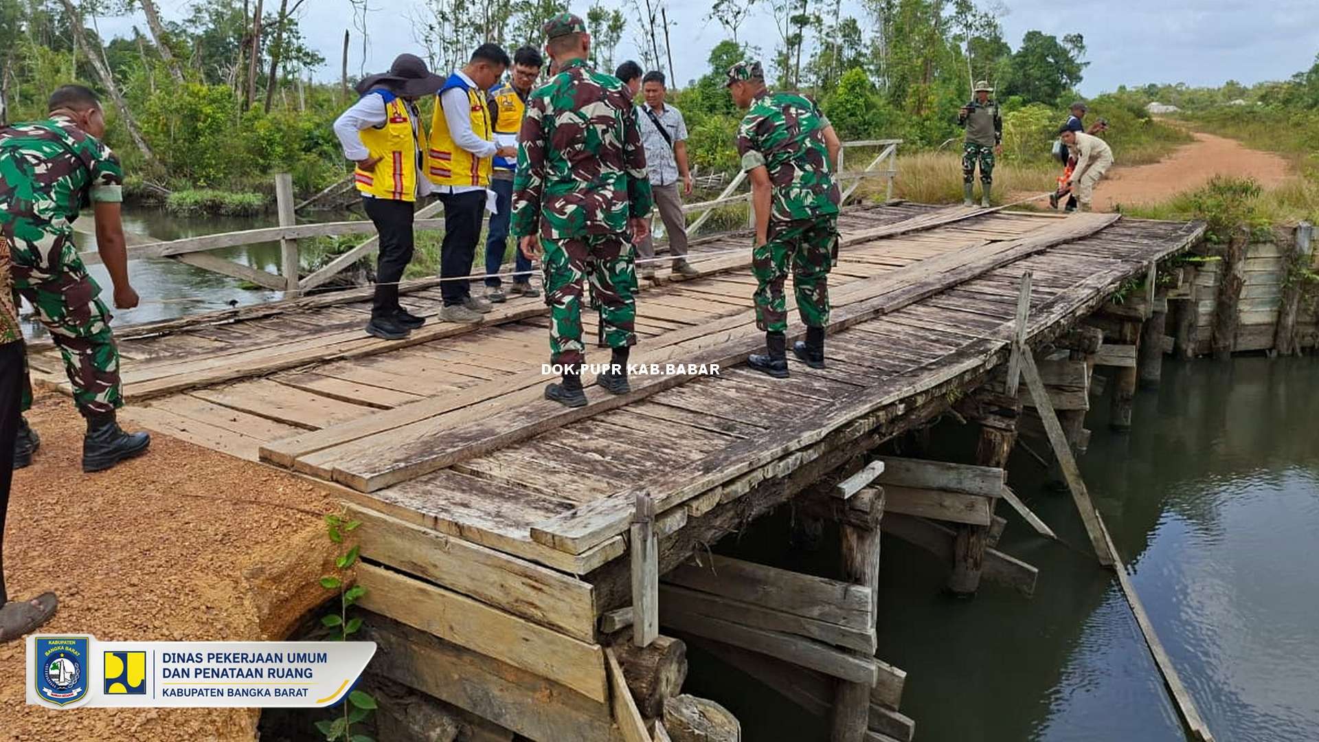 Survei rencana usulan pembangunan jembatan sinergi Pemkab Bangka Barat dengan TNI AD dan di dampingi BPJN Bangka Belitung-2026
