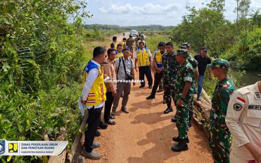 Survei rencana usulan pembangunan jembatan sinergi Pemkab Bangka Barat dengan TNI AD dan di dampingi BPJN Bangka Belitung-2026