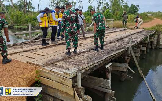 Survei rencana usulan pembangunan jembatan sinergi Pemkab Bangka Barat dengan TNI AD dan di dampingi BPJN Bangka Belitung-2026